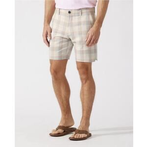 Tommy Bahama "My Caddie" Plaid Polyester Shorts - Men's Size 35x8.5”